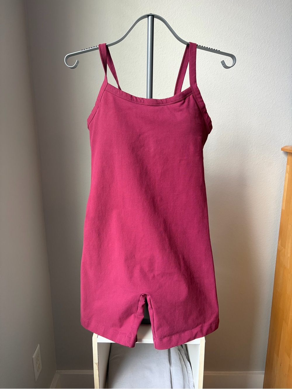 RM One-Piece Romper in Deep Raspberry